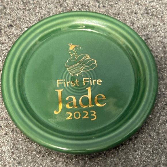 Fiestaware Jade First Fire Coaster #83 out of #400 made. Low number!